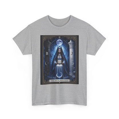 The High Priestess Tarot T-Shirt — Mystical Moon Spiritual Tee