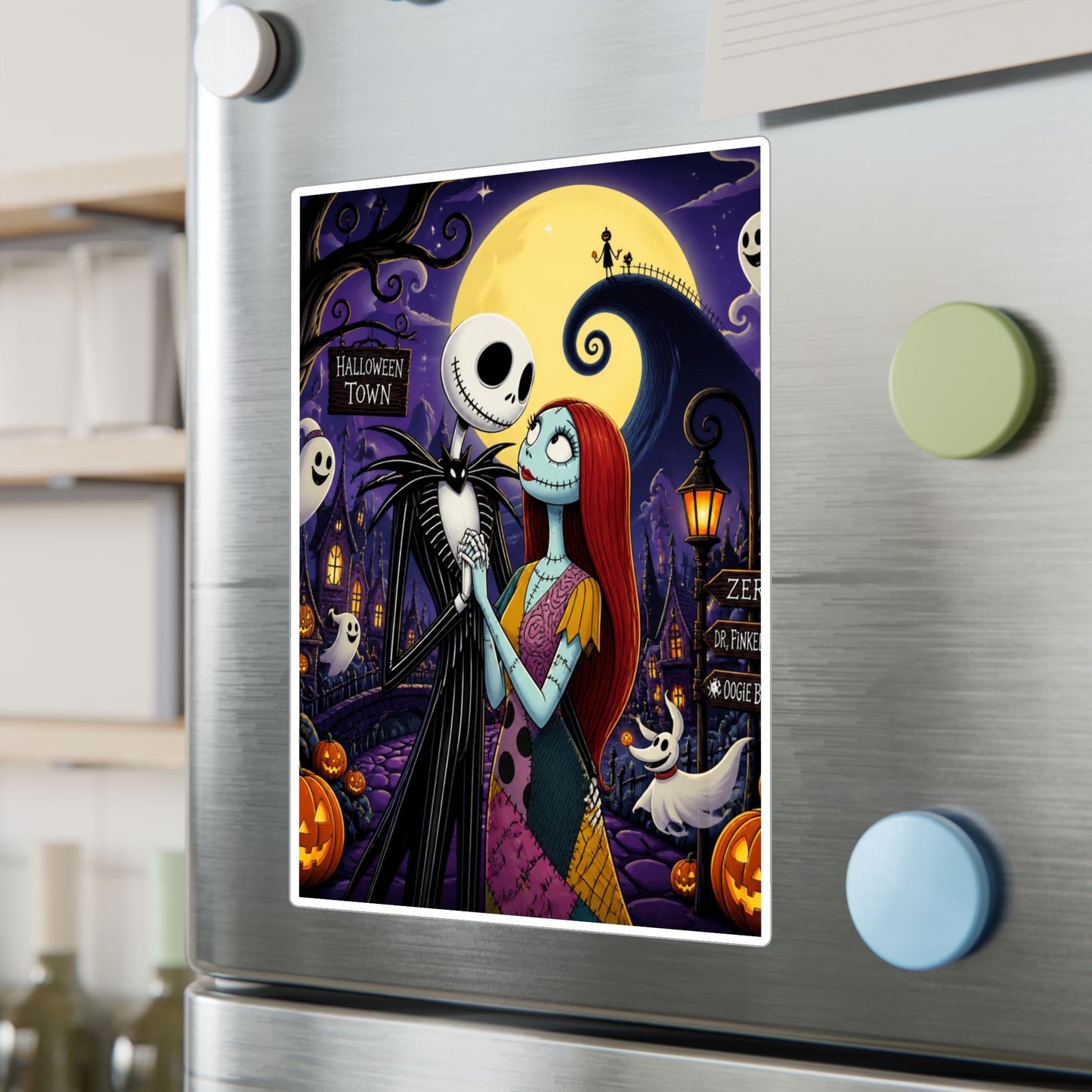Nightmare Before Christmas Vinyl Decal — Jack & Sally Kiss-Cut Sticker