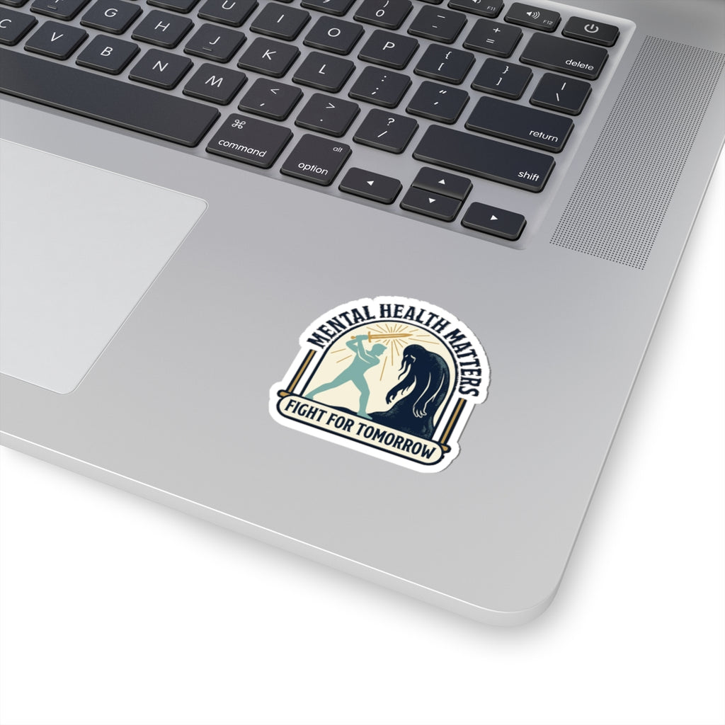 Mental Health Matters Kiss-Cut Sticker | wear green, awareness ribbon