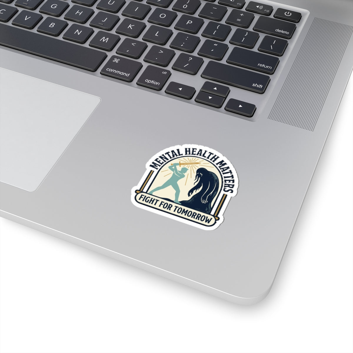 Mental Health Matters Kiss-Cut Sticker | wear green, awareness ribbon