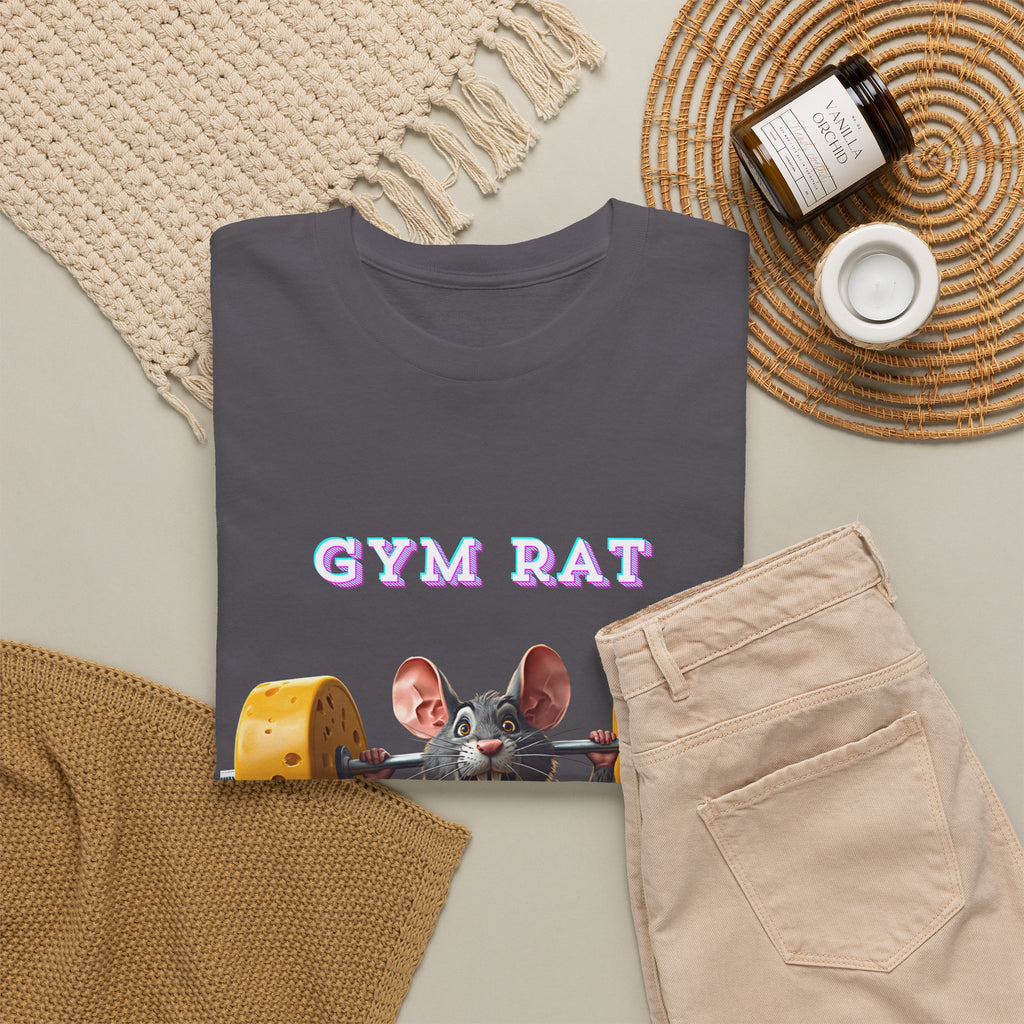 Gym Rat T-Shirt — Rat Weightlifting Tee for Fitness Fans