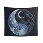 Moon Yin Yang Tapestry — Celestial Moon Phase Wall Hanging for Bedroom, Meditation & Boho Home Decor