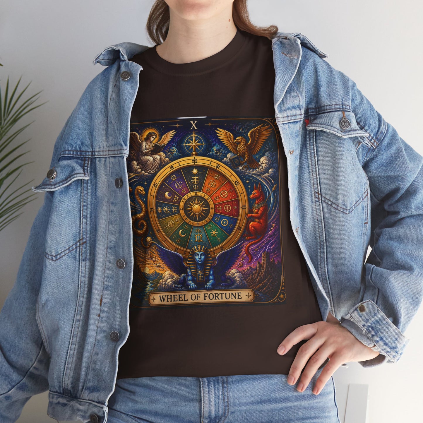 Wheel of Fortune Tarot T-Shirt — Mystical Astrology Card Tee