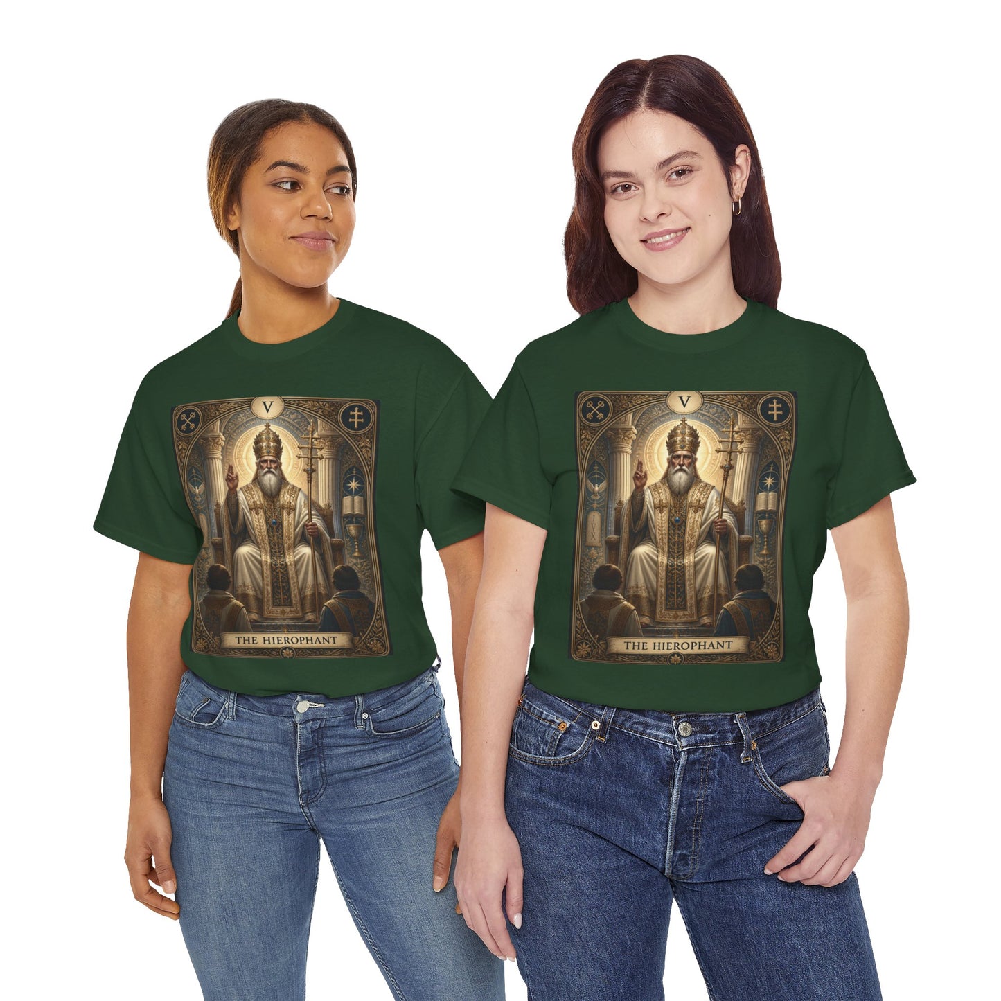 Tarot Hierophant T-Shirt — Spiritual Tarot Card Tee