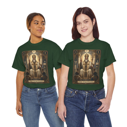 Tarot Hierophant T-Shirt — Spiritual Tarot Card Tee