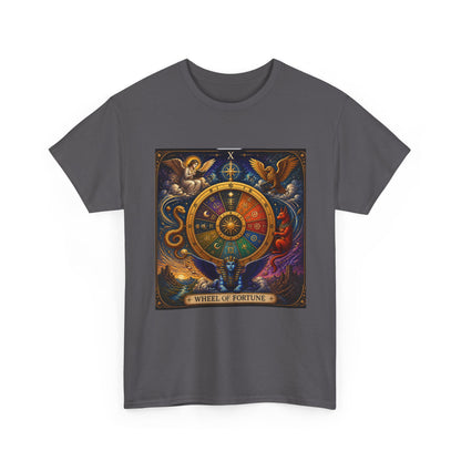 Wheel of Fortune Tarot T-Shirt — Mystical Astrology Card Tee