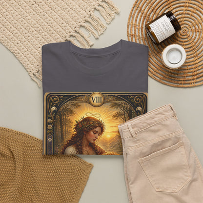 Tarot 'The Strength' T-Shirt — Mystical Lion Woman Card Tee