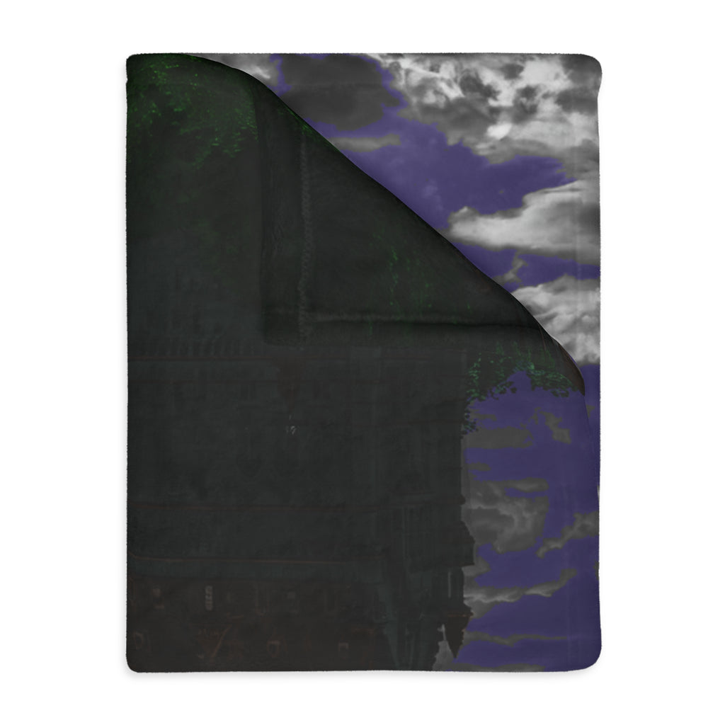 Haunted Castle Moonlight Blanket | Velveteen Microfiber Blanket