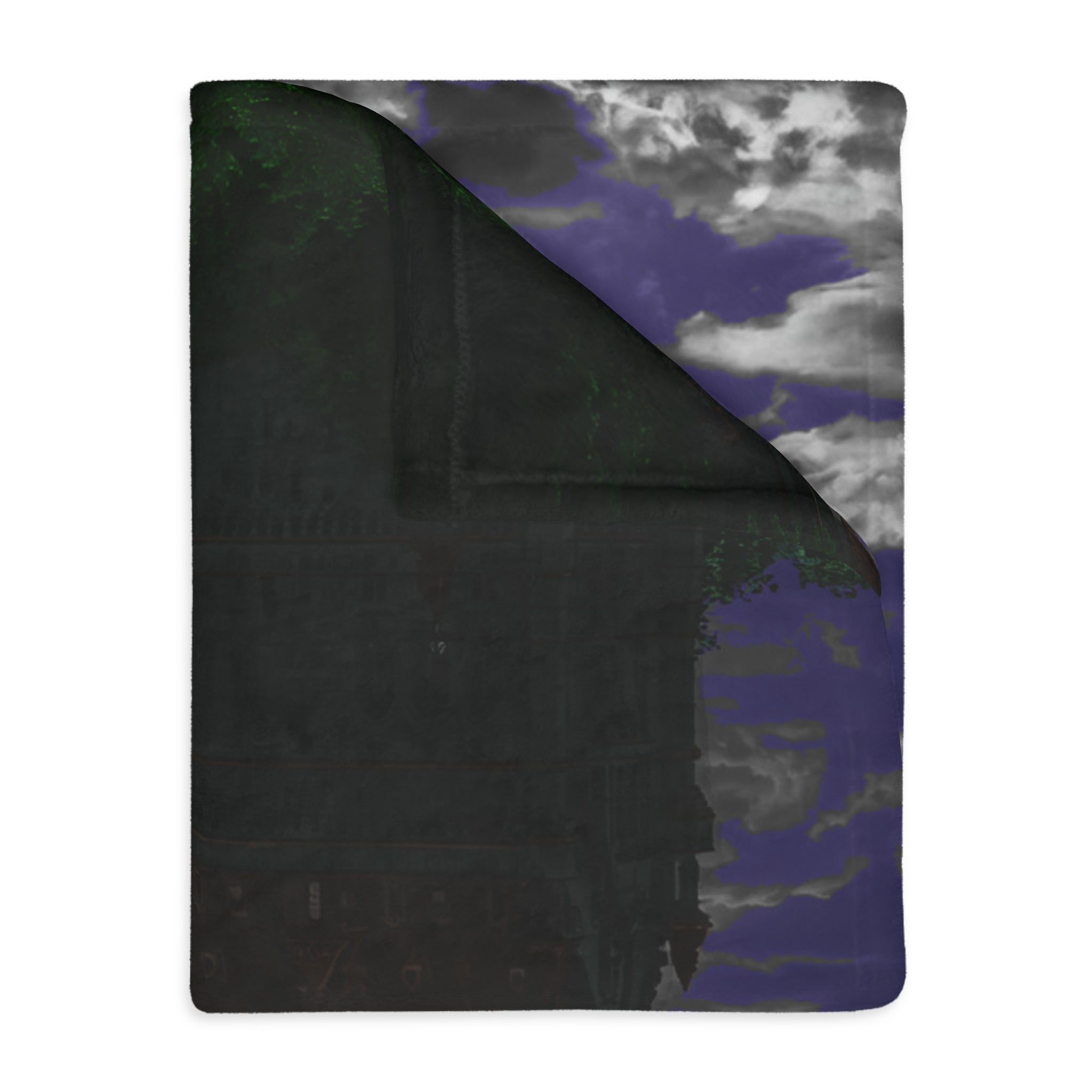 Haunted Castle Moonlight Blanket | Velveteen Microfiber Blanket