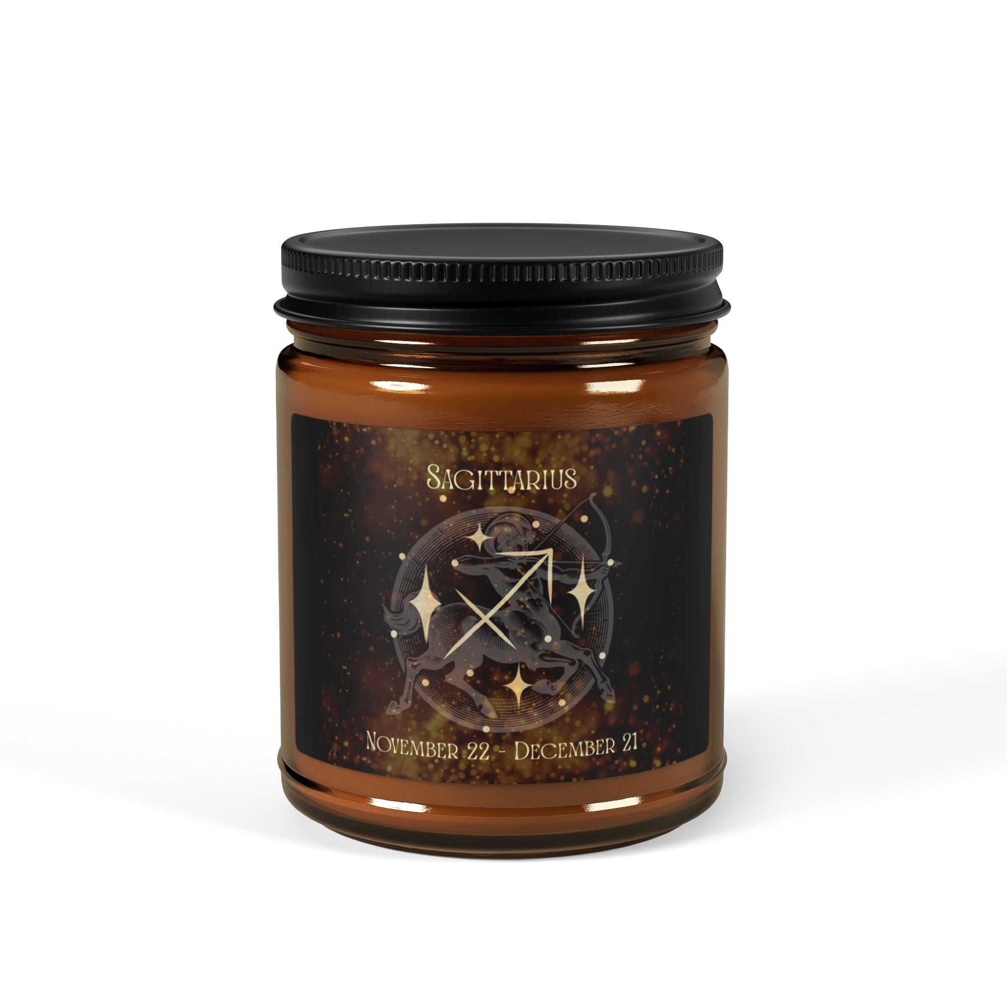 Amber Jar Soy Candle — Sagittarius Scented Candle