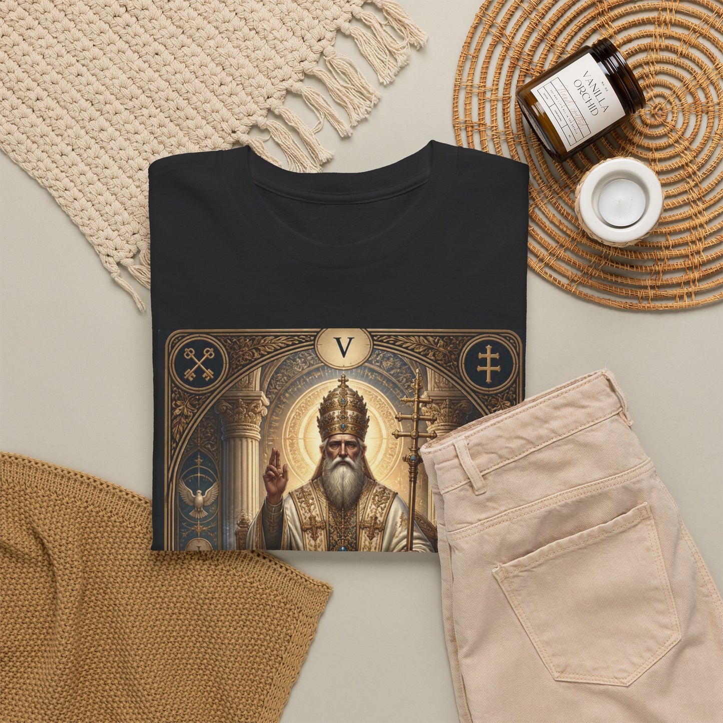 Tarot Hierophant T-Shirt — Spiritual Tarot Card Tee