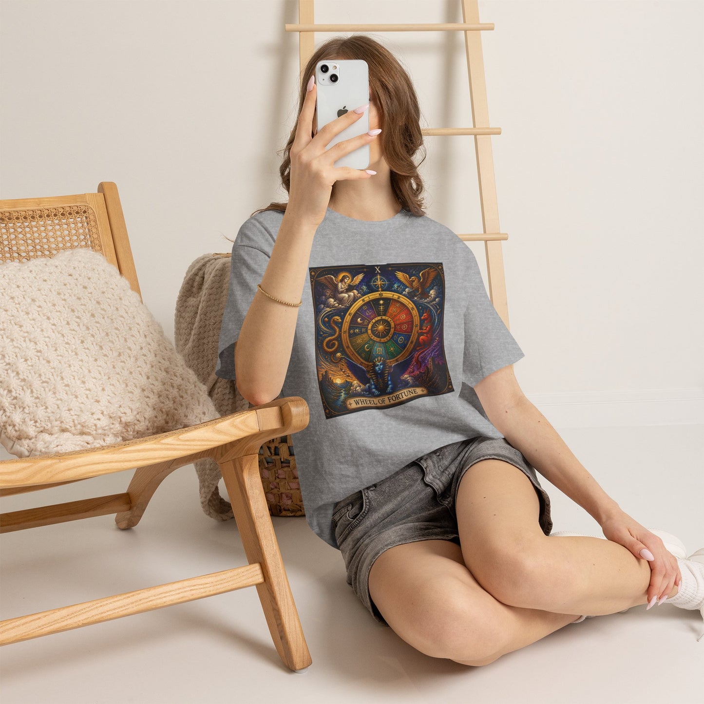Wheel of Fortune Tarot T-Shirt — Mystical Astrology Card Tee