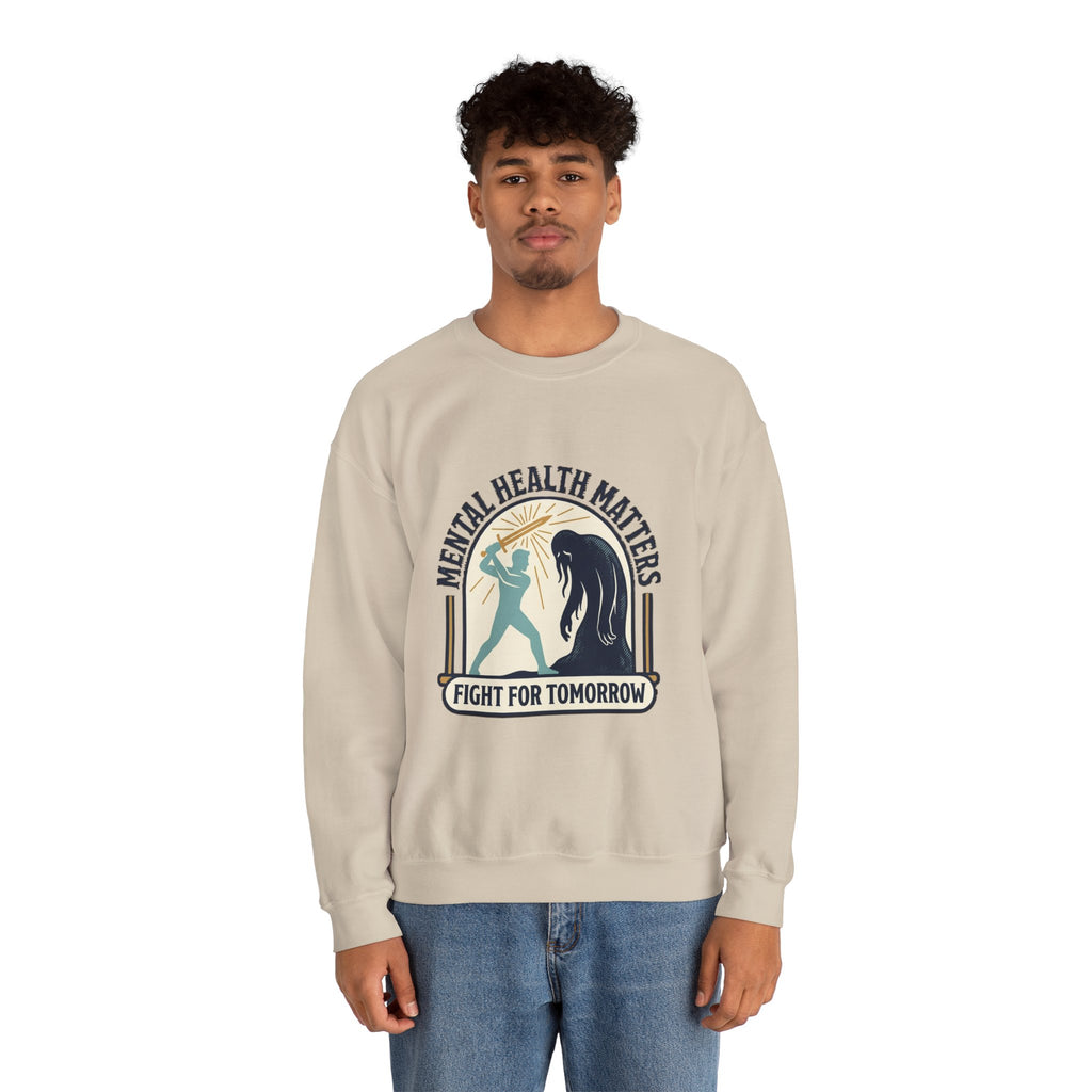 Mental Health Matters Crewneck Sweatshirt | wear green, awareness ribbon