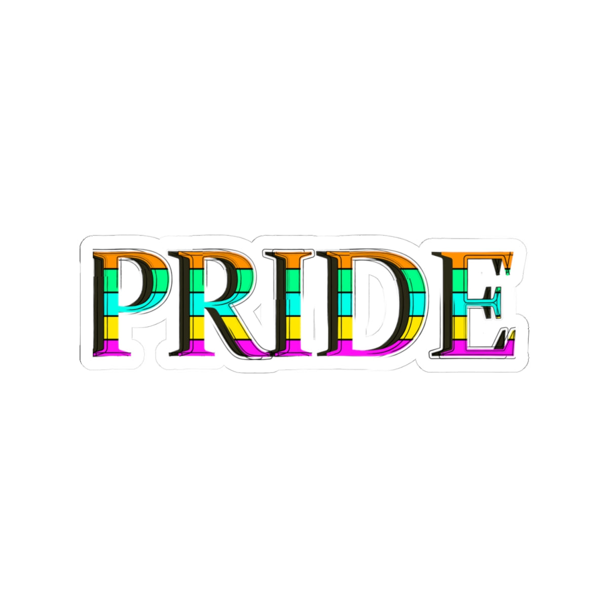 Pride Rainbow Lettering Kiss-Cut Sticker