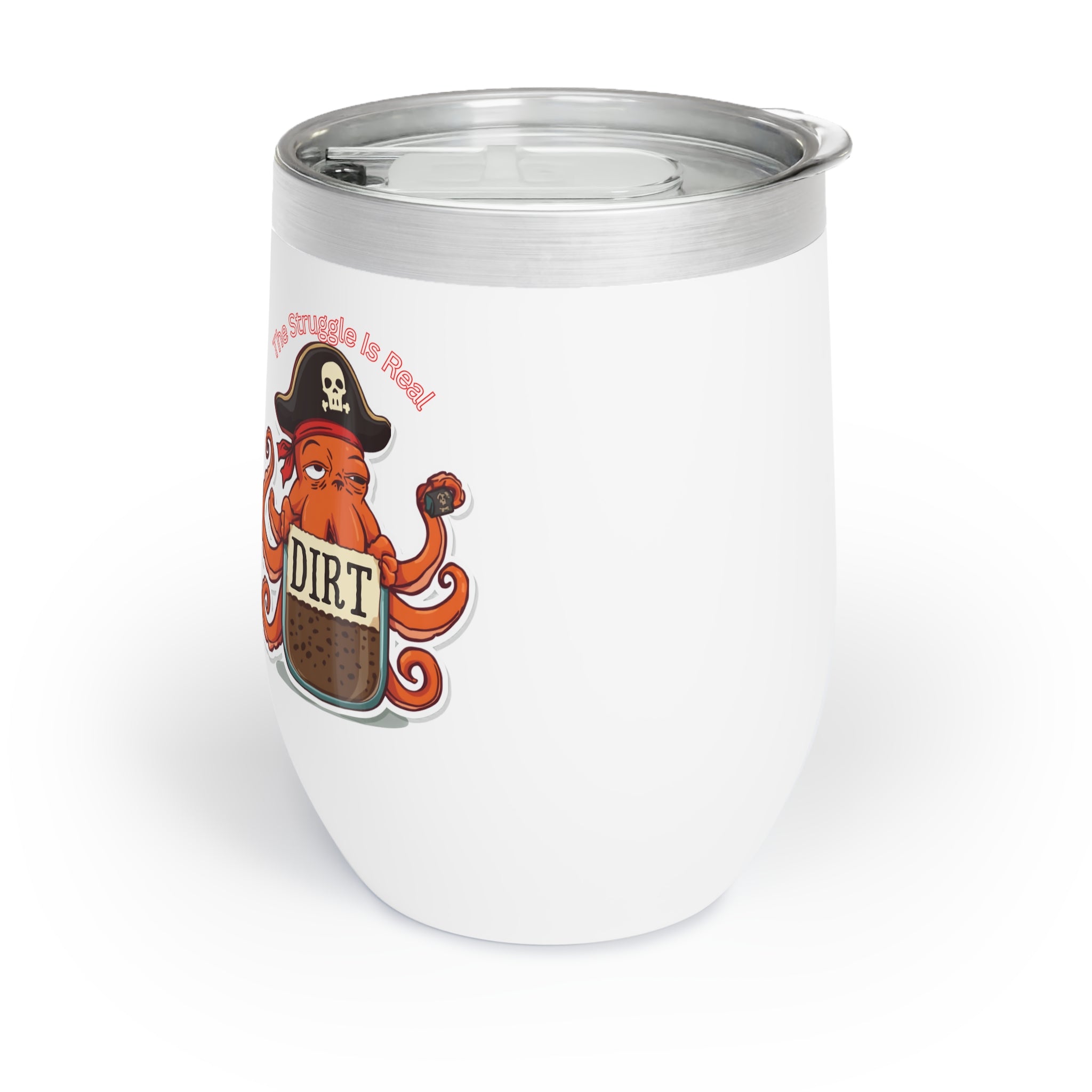 Pirate Octopus Chill Wine Tumbler