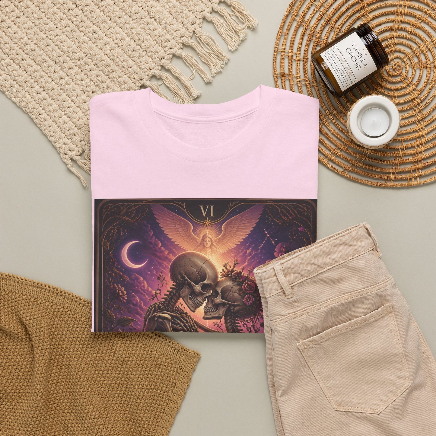 Tarot 'The Lovers' Skeleton Kiss Tee