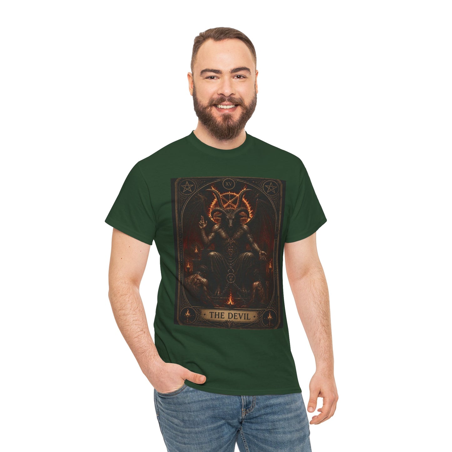 The Devil Tarot T‑Shirt — Occult Gothic Tarot Card Tee