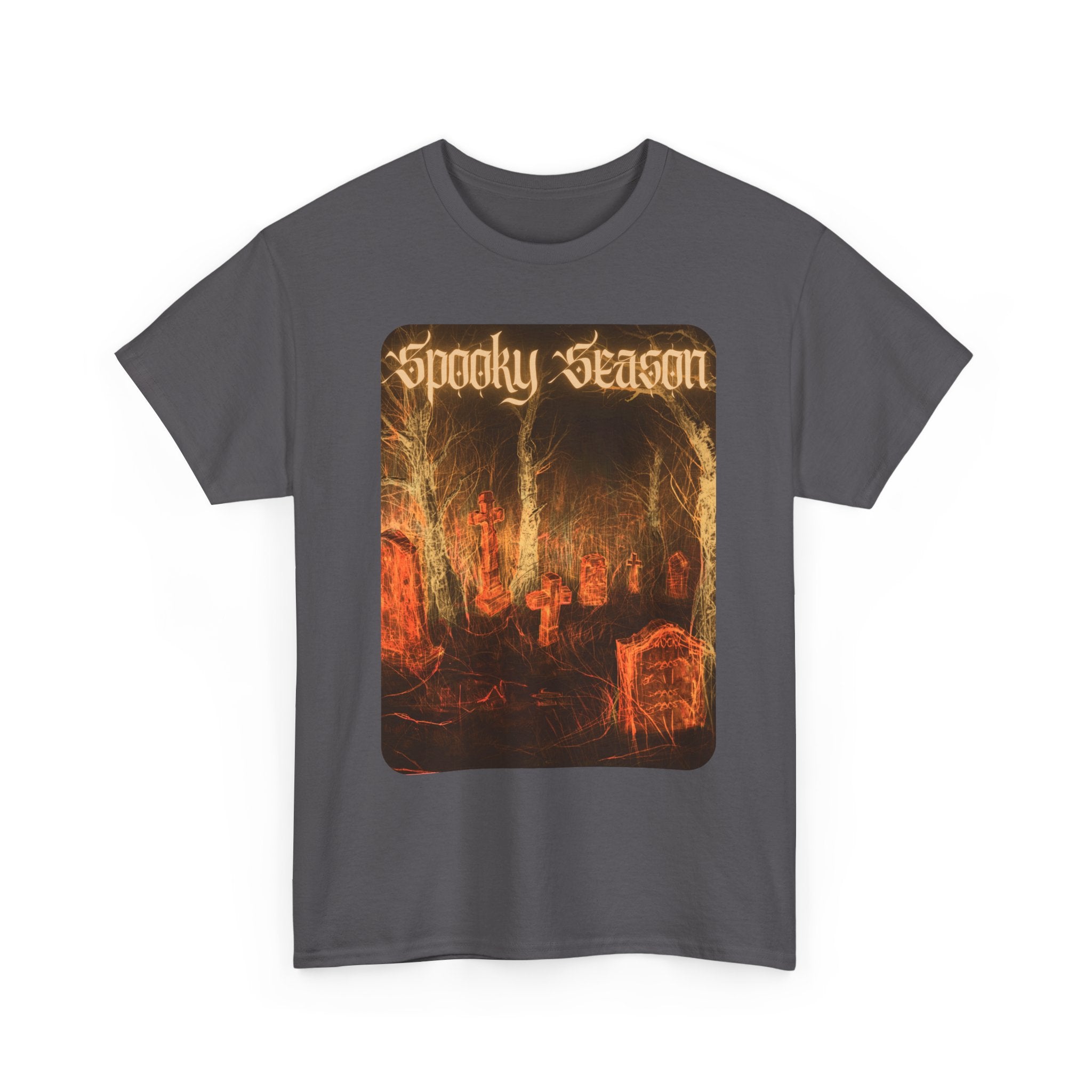 Spooky Season Graveyard Tee | Halloween Cemetery Retro Horror Shirt