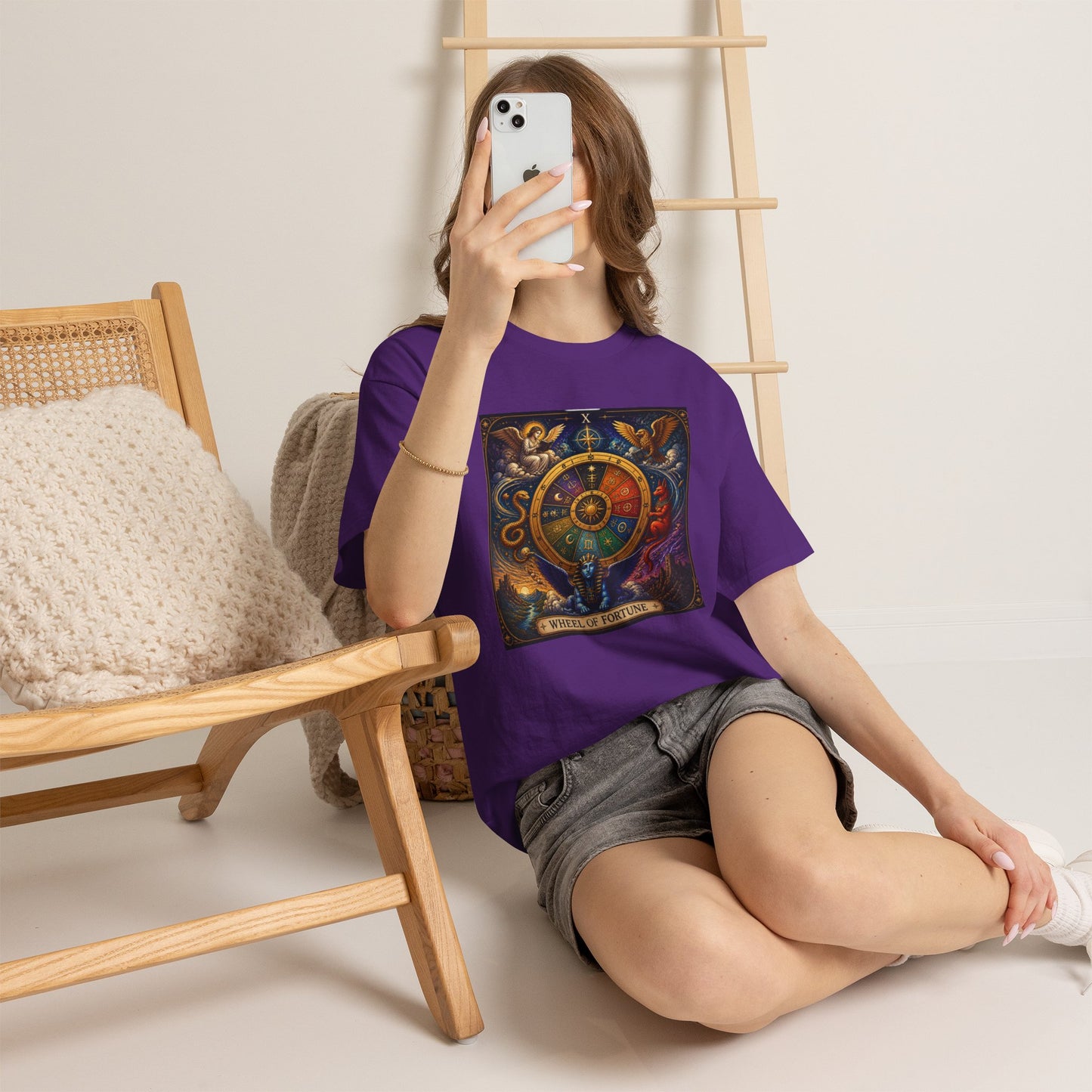 Wheel of Fortune Tarot T-Shirt — Mystical Astrology Card Tee