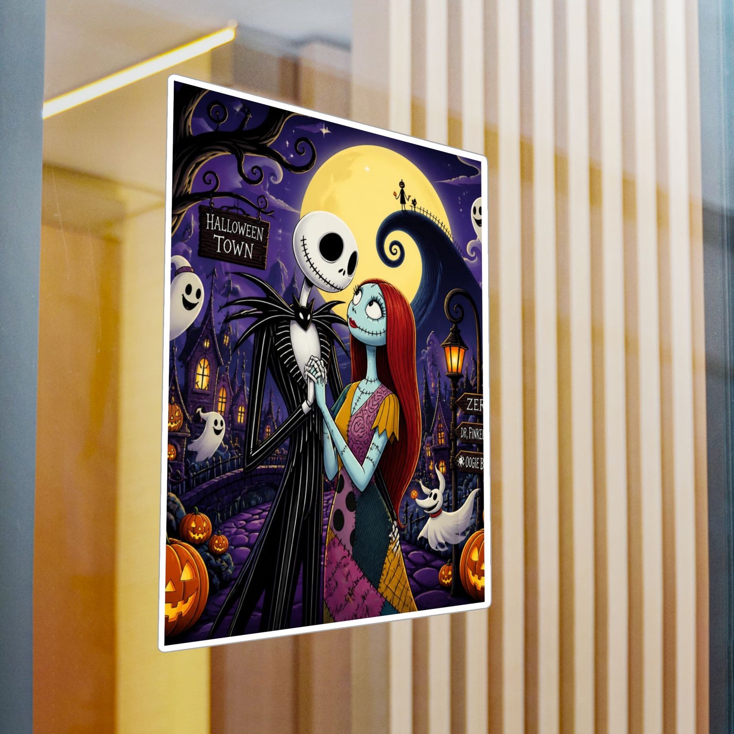Nightmare Before Christmas Vinyl Decal — Jack & Sally Kiss-Cut Sticker