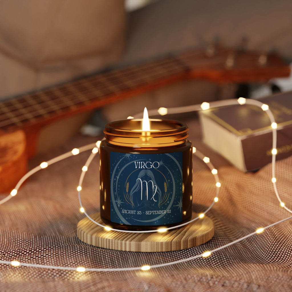 Virgo Zodiac Soy Candle — Amber Jar Scented Candle (Birthday Gift)