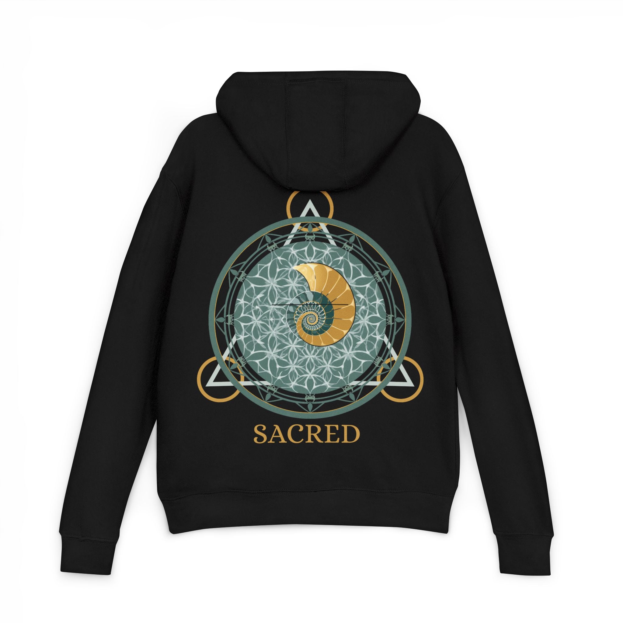 Geometric Mandala Nautilus Hoodie | Geometric Mandala, Crescent Moon