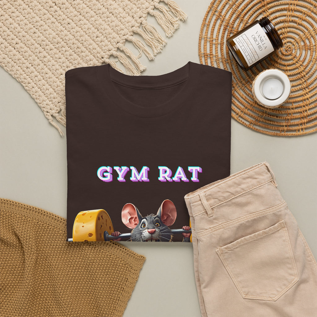 Gym Rat T-Shirt — Rat Weightlifting Tee for Fitness Fans