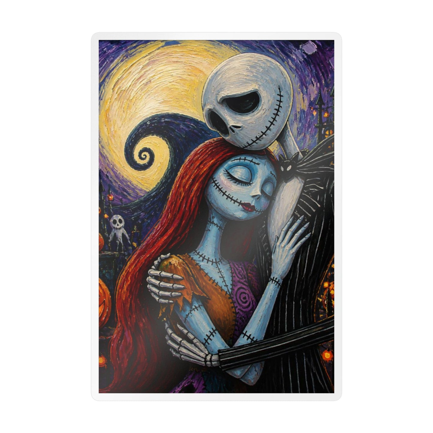 Kiss-Cut Vinyl Decal — Gothic Romantic Jack & Sally Nightmare Design