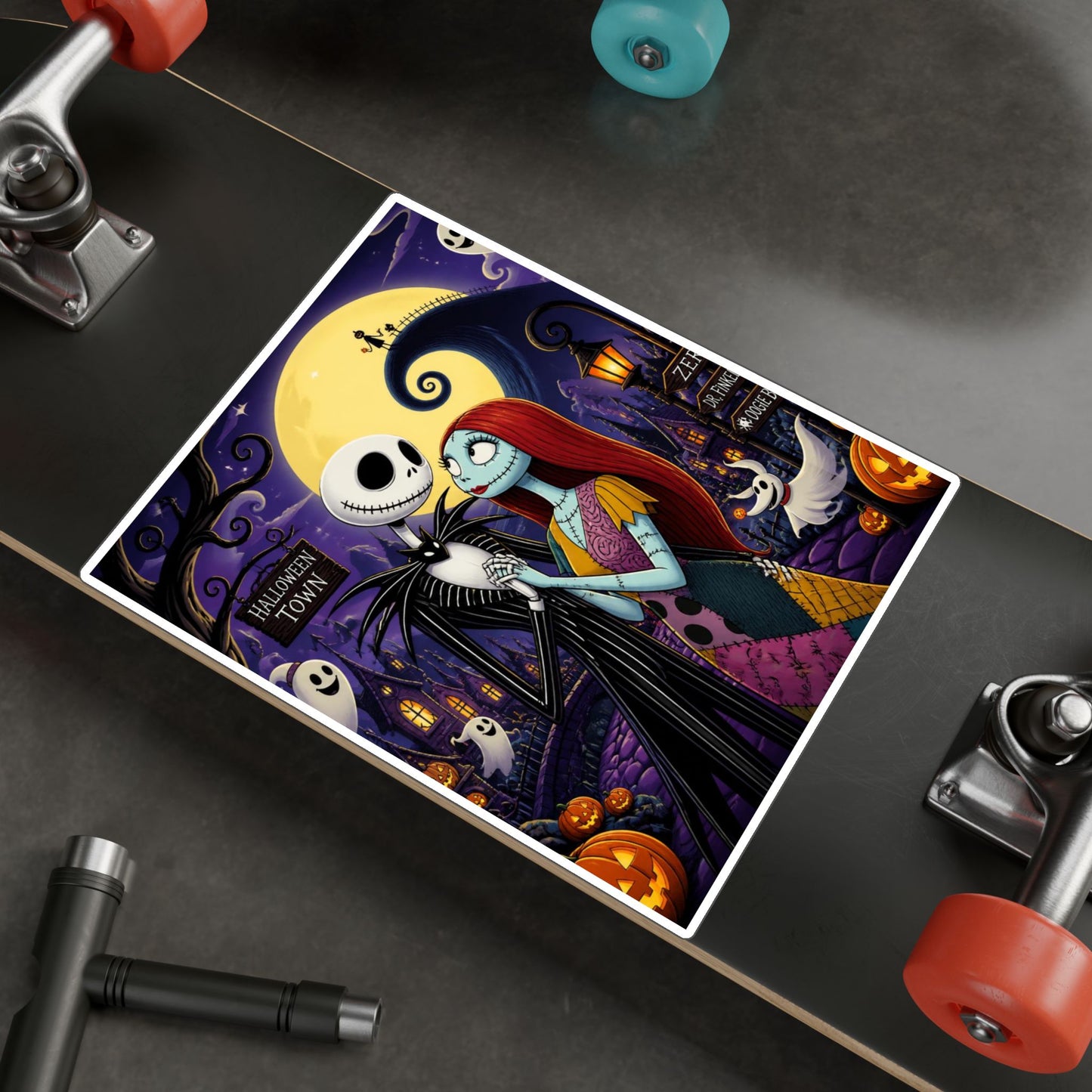 Nightmare Before Christmas Vinyl Decal — Jack & Sally Kiss-Cut Sticker