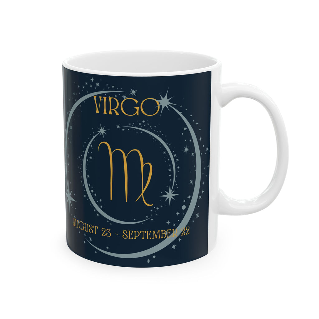 Virgo Constellation Ceramic Mug — Zodiac Astrology Coffee Cup (August–September)