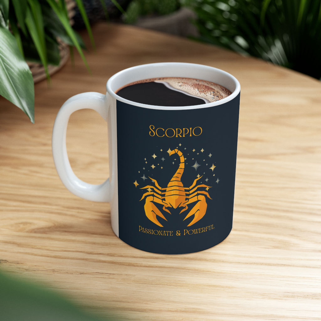 Scorpio Zodiac Ceramic Mug – Scorpio Zodiac Astrology Coffee Cup