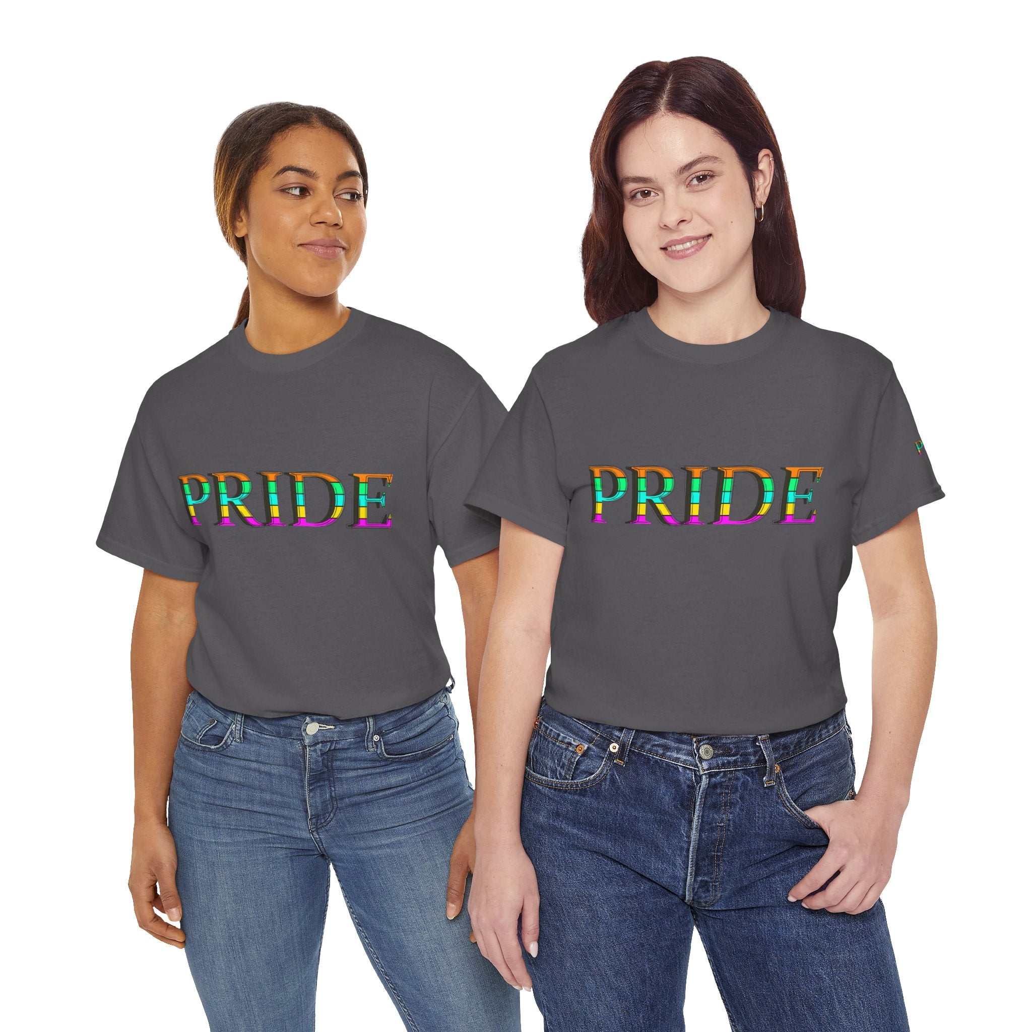 Pride Rainbow Text Tee | LGBTQ+ Pride Shirt