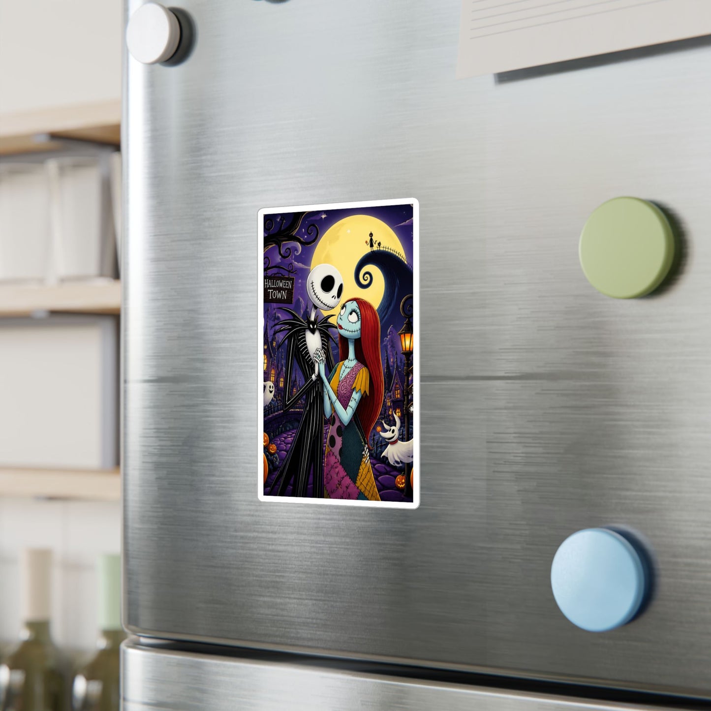 Nightmare Before Christmas Vinyl Decal — Jack & Sally Kiss-Cut Sticker