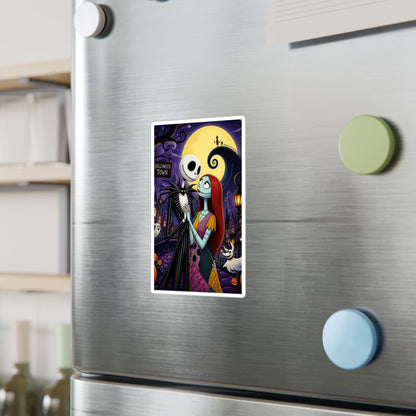 Nightmare Before Christmas Vinyl Decal — Jack & Sally Kiss-Cut Sticker