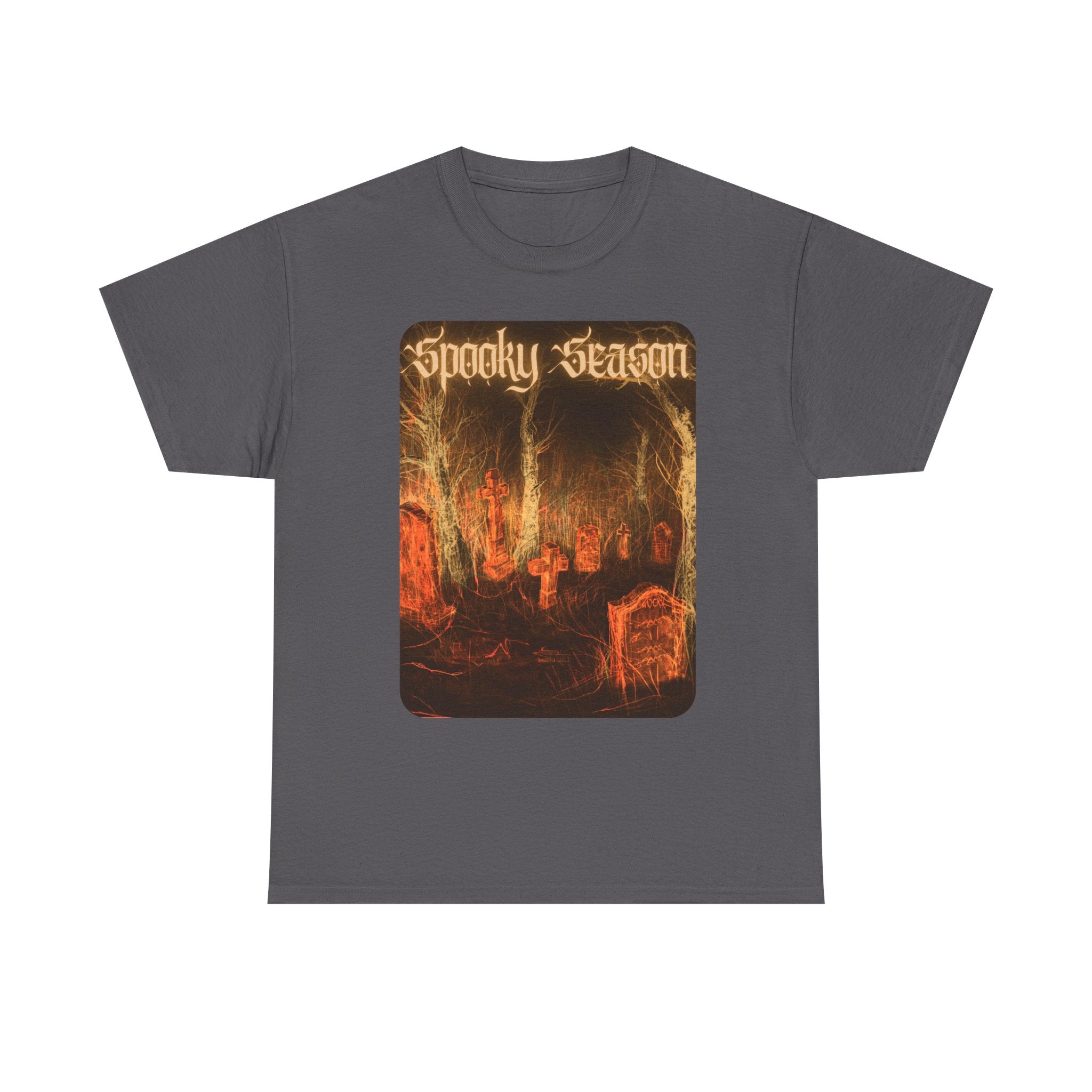 Spooky Season Graveyard Tee | Halloween Cemetery Retro Horror Shirt