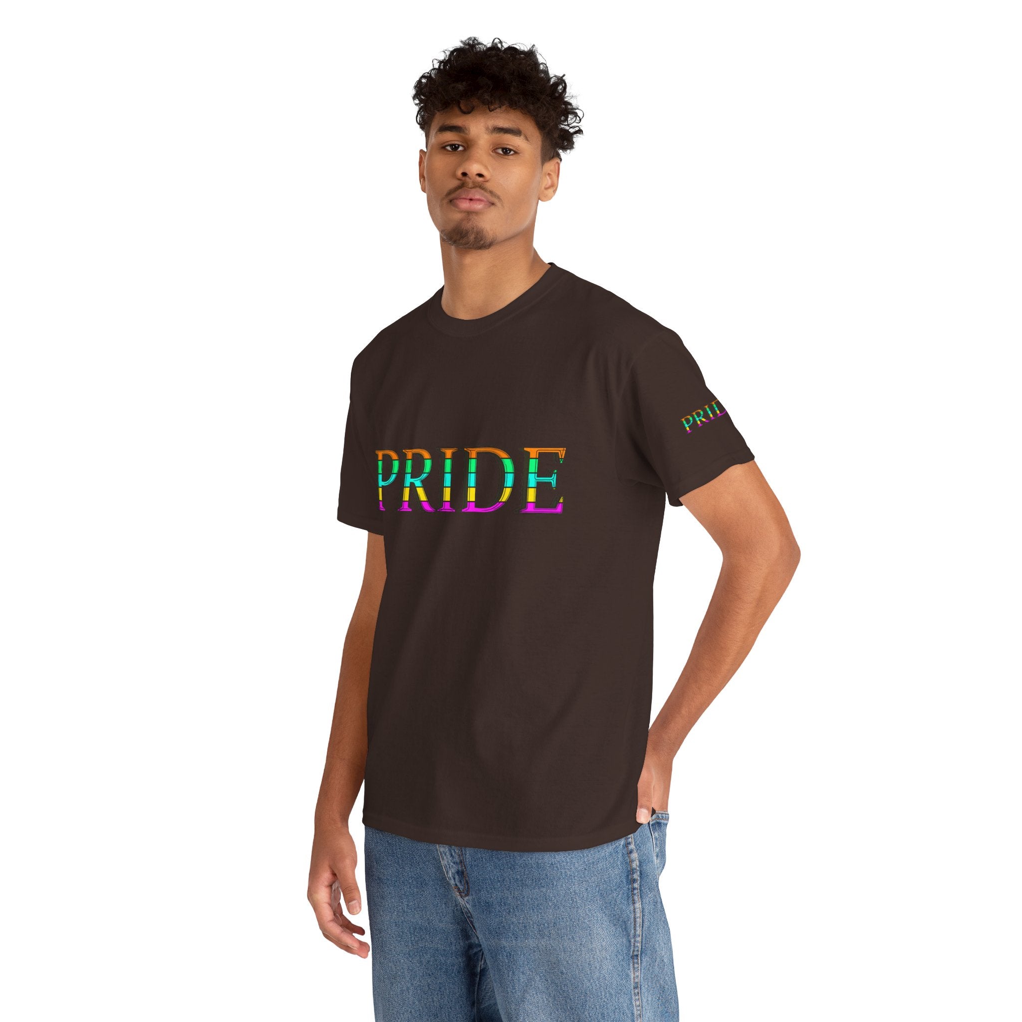 Pride Rainbow Text Tee | LGBTQ+ Pride Shirt