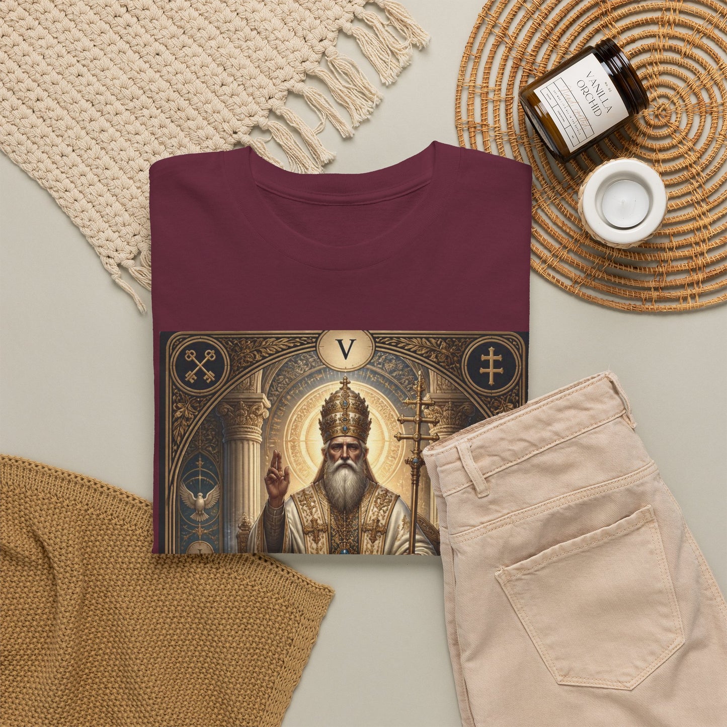 Tarot Hierophant T-Shirt — Spiritual Tarot Card Tee
