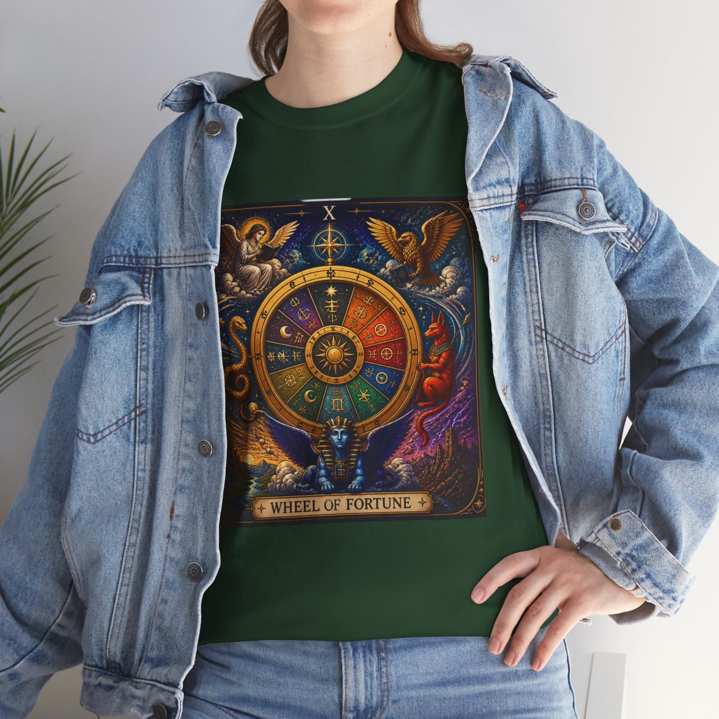 Wheel of Fortune Tarot T-Shirt — Mystical Astrology Card Tee