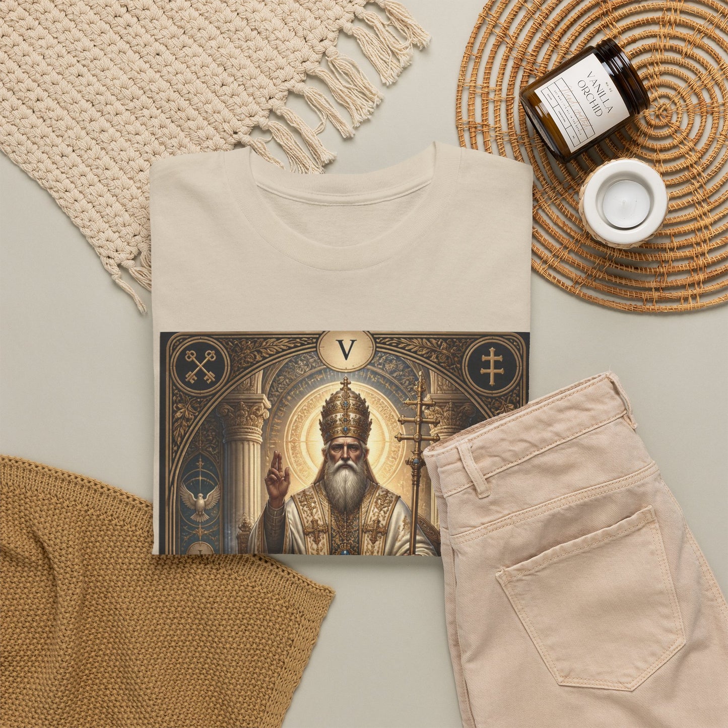 Tarot Hierophant T-Shirt — Spiritual Tarot Card Tee