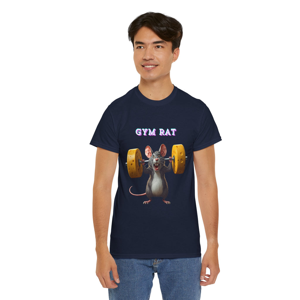 Gym Rat T-Shirt — Rat Weightlifting Tee for Fitness Fans