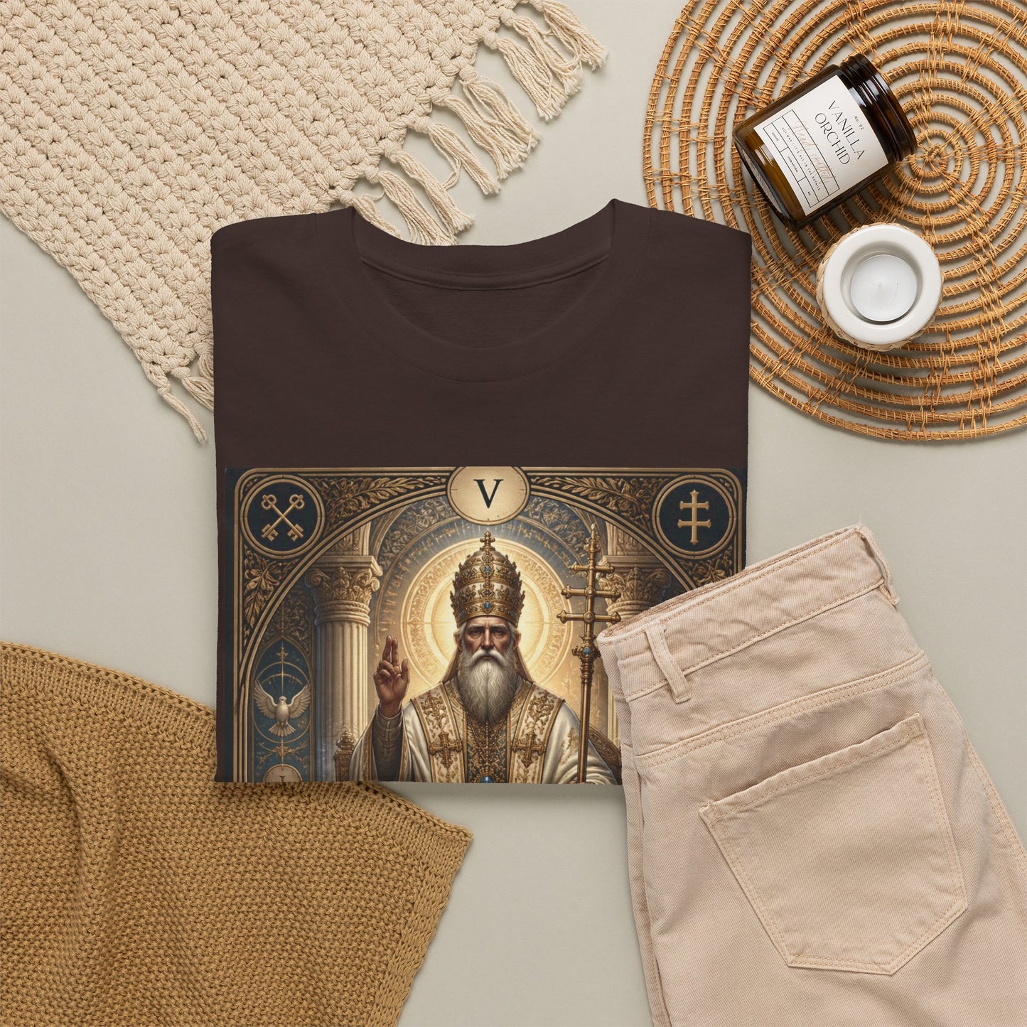Tarot Hierophant T-Shirt — Spiritual Tarot Card Tee
