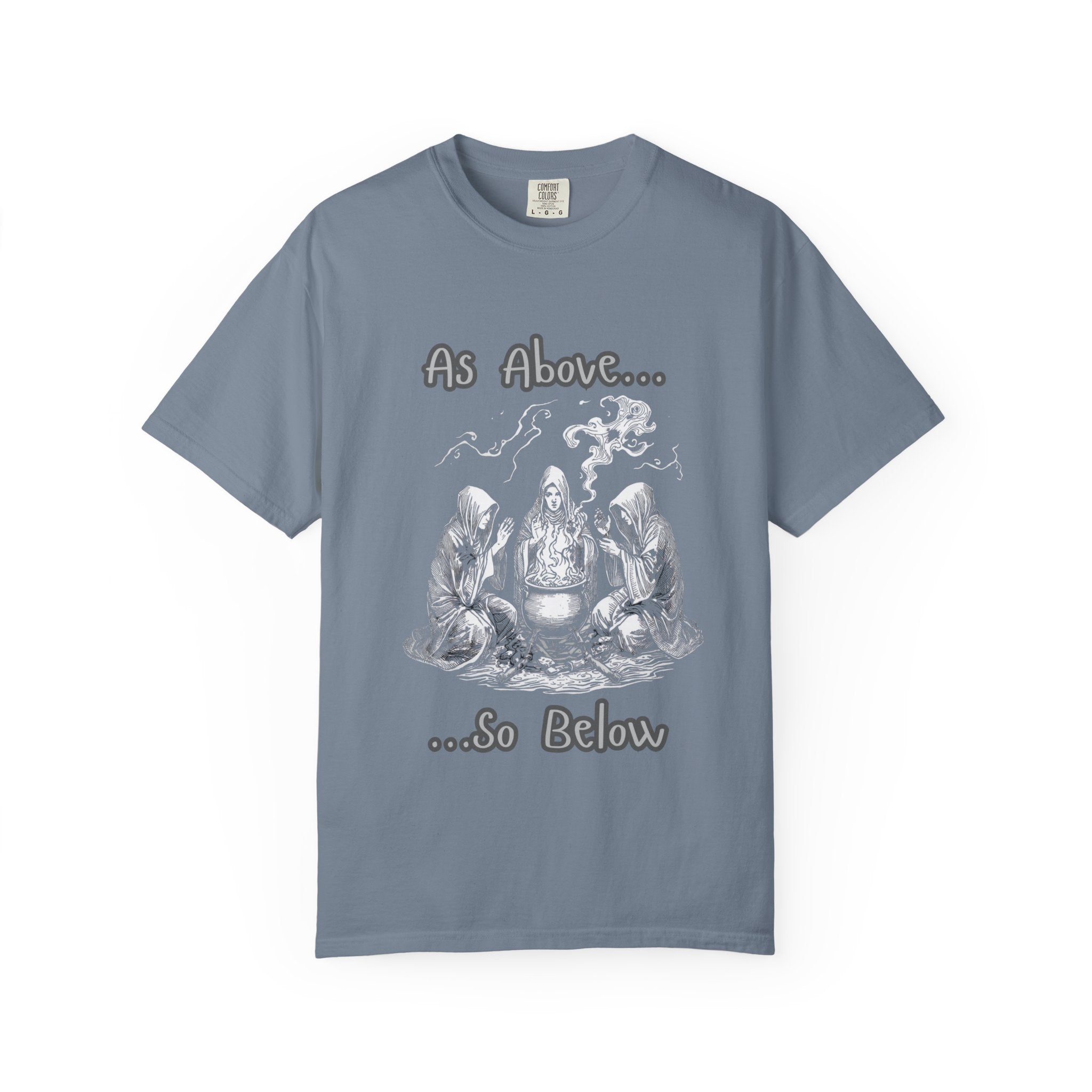 As Above So Below Ritual Scene T-Shirt | Occult Witchcraft Illustration