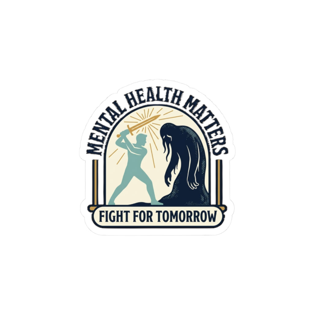 Mental Health Matters Kiss-Cut Sticker | wear green, awareness ribbon