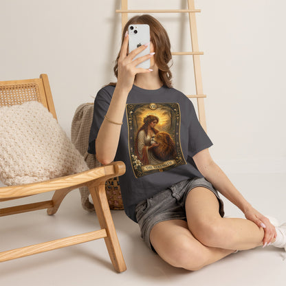 Tarot 'The Strength' T-Shirt — Mystical Lion Woman Card Tee