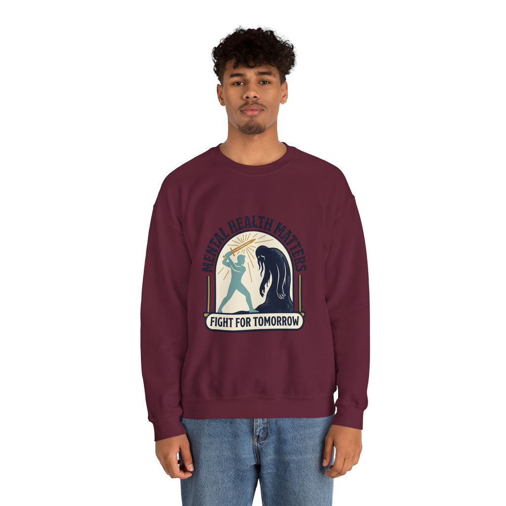 Mental Health Matters Crewneck Sweatshirt | wear green, awareness ribbon