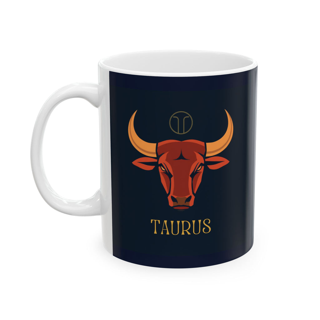Astrology Taurus Ceramic Mug – Zodiac Bull Horoscope Coffee Cup (11oz, 15oz)