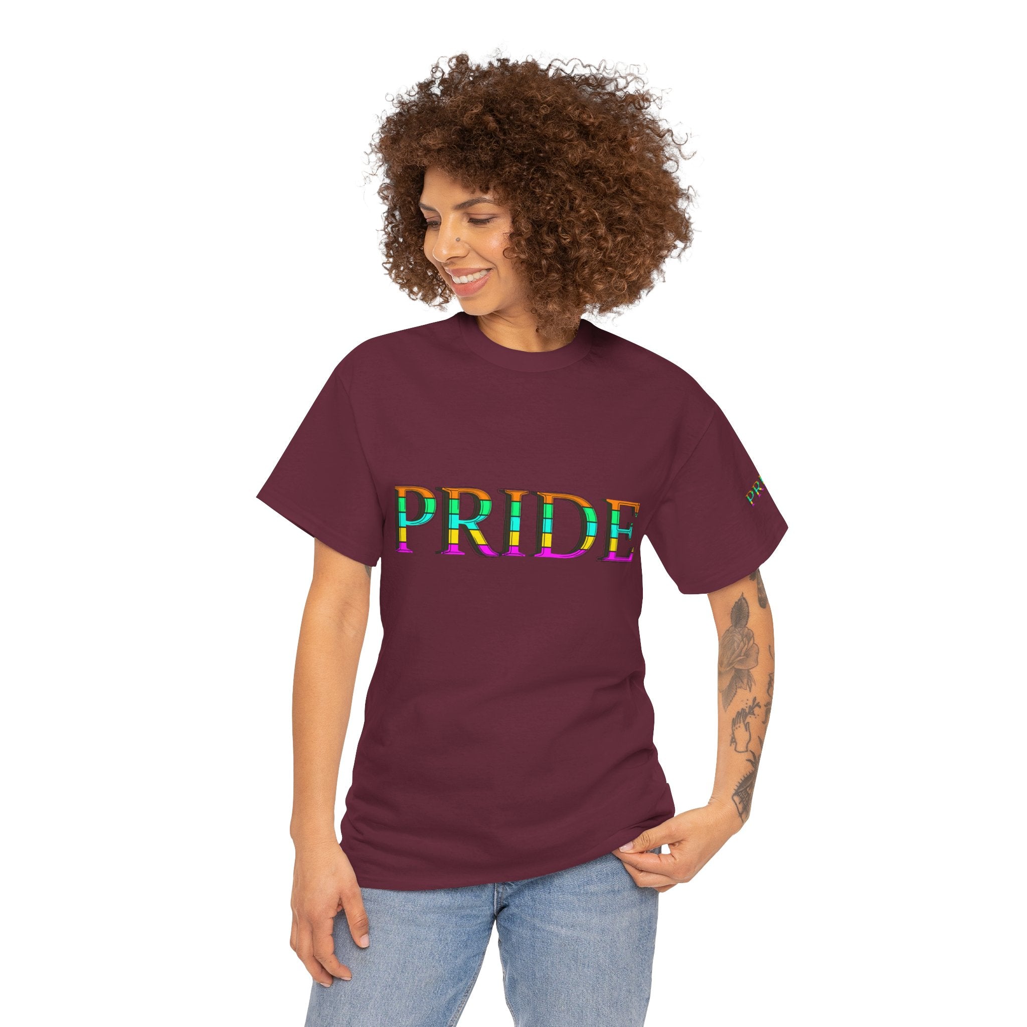 Pride Rainbow Text Tee | LGBTQ+ Pride Shirt