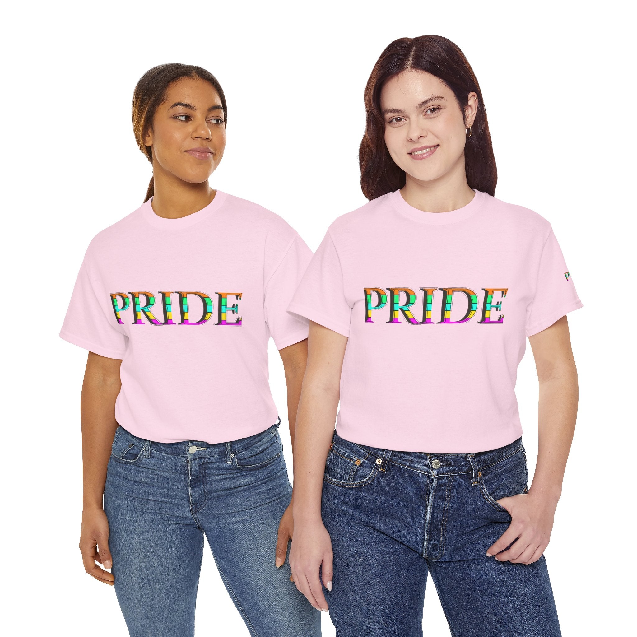 Pride Rainbow Text Tee | LGBTQ+ Pride Shirt