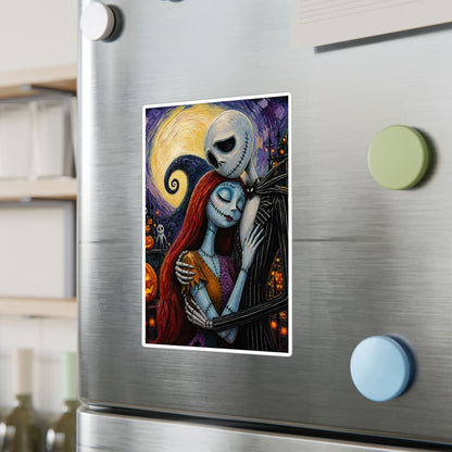 Kiss-Cut Vinyl Decal — Gothic Romantic Jack & Sally Nightmare Design