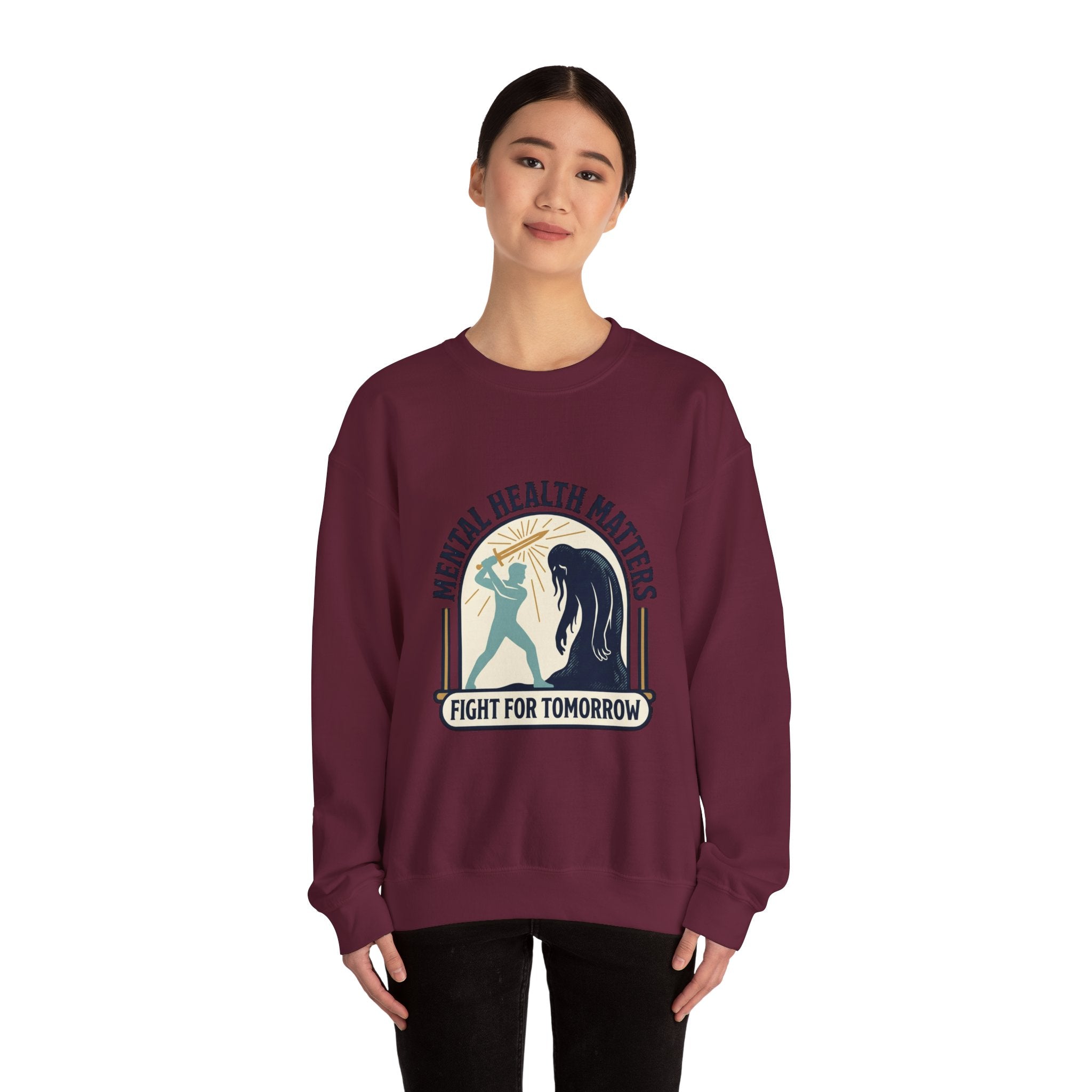 Mental Health Matters Crewneck Sweatshirt | wear green, awareness ribbon
